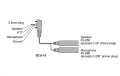 Adaptador de un conector a dos conectores para casco Aviacion