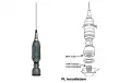 TURBO-5000-PL SIRIO Antena CB 27 Mhz longitud 1965 mm conector PL