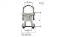 SN-35/2 Support X 2 clamps for 35 mm mast for antennas