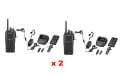 TK3701D-KIT2 KENWOOD Pacote de dois Walkie-talkies analógicos-digitais de uso livre PMR446