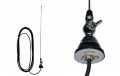 TAGRA VH1 Mobile antenna 1/4 VHF 136-175 Mhz. Moth type, Steel rod. Cable length 4.5 meters RG58. Antenna length 53 cms.