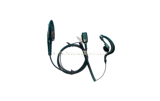 PIN29M4  Micro-auricular orejera, cable rizado negro PTT, para walkies MOTOROLA