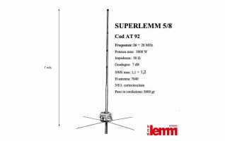 NEW TORNADO SIRIO antenne sur la base de CB 27 à 30 Mhz. 5/8, A