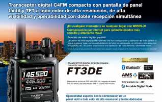 Yaesu FT-3DE Walkie talkie bibanda144 VHF/ 430 UHF