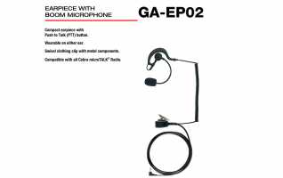 COBRA GA-EP02 Micro-Auricular Orejera tipo pertiga, con sistema PTT incorporado