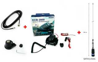 MAAS KCB-2000 BL12 Emisora CB 27 Mhz 40 AM/FM + Antena 145 cm