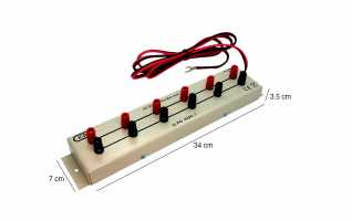 El KDC1N es un práctico adaptador de multiples salidas para las fuentes de alimentación que multiplica la salida de las mismas en 6 salidas independientes para conectar varios aparatos.