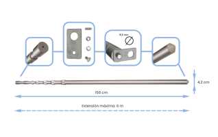 DIAMOND DAP-600 Mástil telescópico de aluminio de 1,5 mts a 6 mts