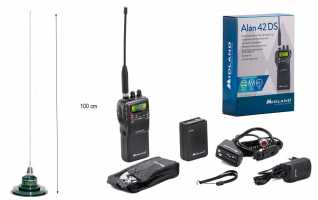 Alan 42 DS Multi, Walkie de 27MhZ CB AM/FM + Antena magnetica KM-100