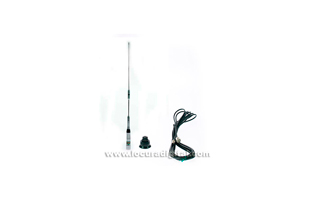 NAGOYA S45P KIT 2 + CABLE LC55 + BASE BL01.  !! IDEAL PARA INSTALACION EN VEHICULOS Y SOPORTES !! Antena bibanda 140-150 / 430-460 MHz VHF/UHF. 2.15 / 3.5 dB.  max. potencia 150 w. Color plata.