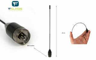 FALKOS SRH519F Antena bibanda para walkies 144 / 430 Mhz. SMA hembra