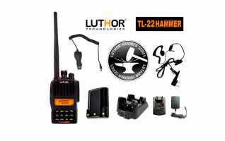 LUTHOR TL-22 HAMMER Walkie monobanda 144 mhz. Proteccion al agua IP-65