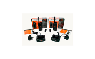 LUTHOR TL446-KIT2 Pareja de dos walkie. Uso Libre Profesional PMR 446. + 2 pinganillos de regalo.