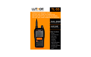 WALKIE TALKIES LUTHOR TL55 BI BANDA DUAL BAND VHF UHF !! NUEVO EL MAS COMLETO 8 SCRAMBLER Y 5 TONE !!