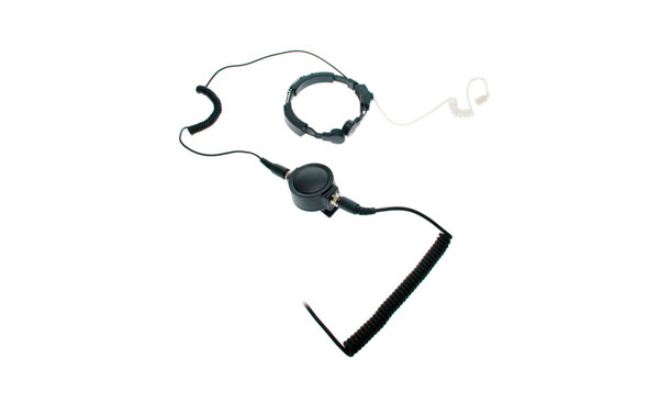 NAUZER PLX330-IC. Laringofono auricular tubular Profesional de doble captador para MOTOROLA PROFESIONAL.