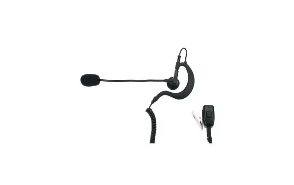 Nauzer PIN-49-S. High quality earphone with flexible microphone arm and PTT. For MIDLAND handhelds