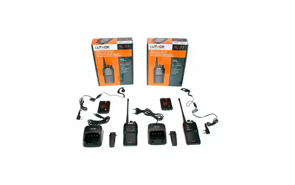 LUTHOR TL-77 PMR 446 KIT2 PROFESSIONAL WALKIE x 2 UNLICENSED USE + 2 EARPHONE FOR FREE
