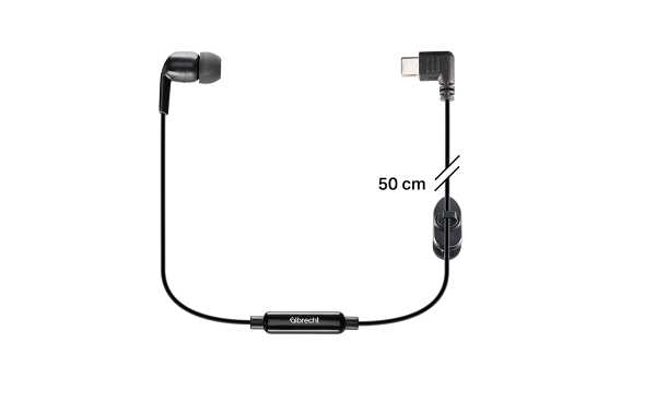 Câble micro-écouteur ALBRECHT A29656 50 cm bouton PTT type walkie BIZ