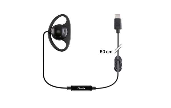 Câble micro-écouteur ALBRECHT A29657 50 cm pour casque antibruit type PTT pour walkie BIZ