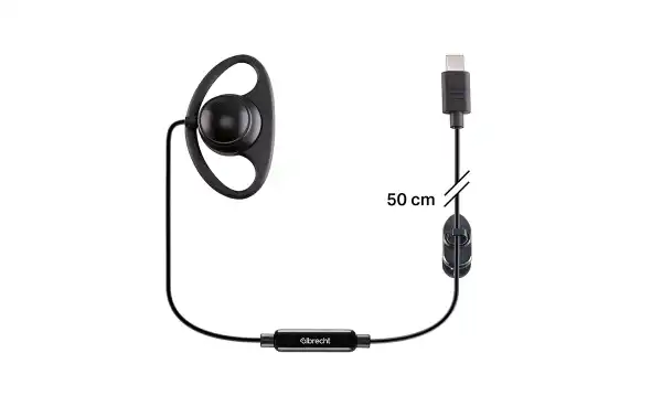 ALBRECHT A29657 Micro-Auricular cable 50cm PTT tipo orejera walkie BIZ