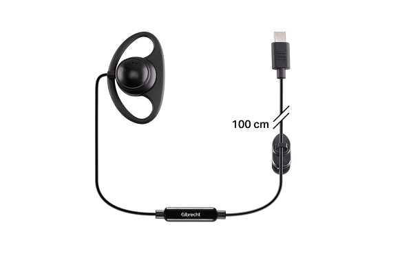 ALBRECHT A2965701 Micro-écouteur 1mts PTT casque antibruit fermé walkie BIZ.