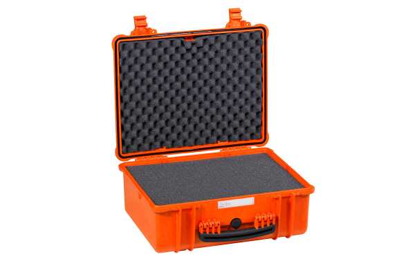 4820-O Orange Explorer suitcase with Int-L 480 x A foam 370 x P205 mm