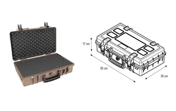5215HL-D Explorer Couleur désert avec mousse 55 x 17 x 35 cm