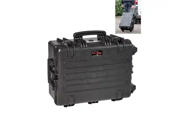 5326B Maleta Explorer negra con espuma Int L538 x A405 x P250