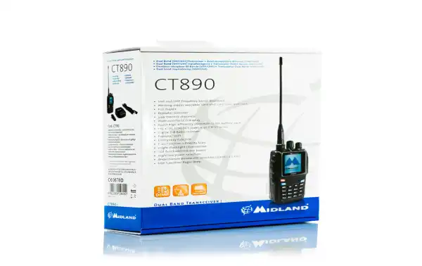 CT890 MIDLAND Walkie dupla banda 144-146 VHF, UHF 430-440 Mhz.