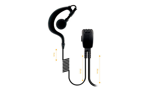 Nauzer PIN-29-TPH700. High quality micro-earphone with PTT. For MATRA handhelds