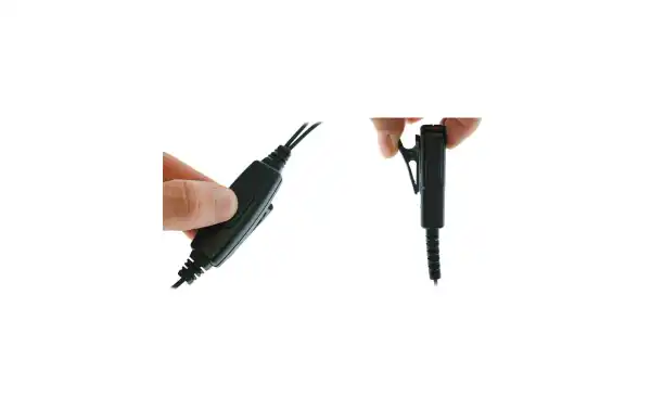 Nauzer PIN-MAT-K. High quality tubular micro-earphone with double PTT. For KENWOOD, LUTHOR, PUXING and WOUXUN handhelds