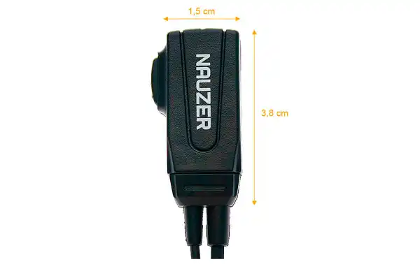 Nauzer PIN-39-IC2. High quality tubular micro-earphone with PTT. For ICOM handhelds