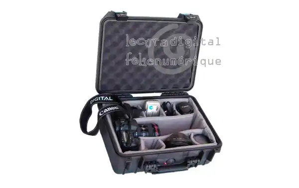 1450004110 Maleta de protección Negra, con divisores