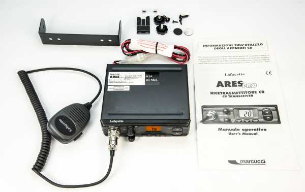 ARESBLACK. CB 27 Mhz transmitter brand LAFAYETTE model ARES BLACK. AM / FM 4 Watts. Color BLACK.