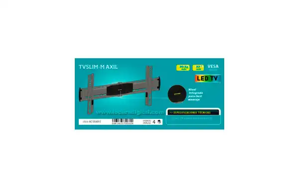 ULTRA SLIM-M SOPORTE ESPECIAL PARA PANTALLAS DE LED. Soporte de pared para pantallas 37 pulgadas maximo, peso maximo 30kg VESA 500 X 300