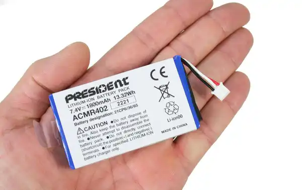 ACMR 402 PRESIDENT original battery RANDY III Li-Ion 7.4 v 1,800 mAh.