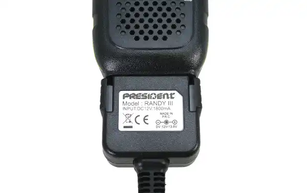 ACMR406 PRESIDENT Adaptador de alimentação para carro e carregador de isqueiro e conector para usar uma antena externa no RANDY III
