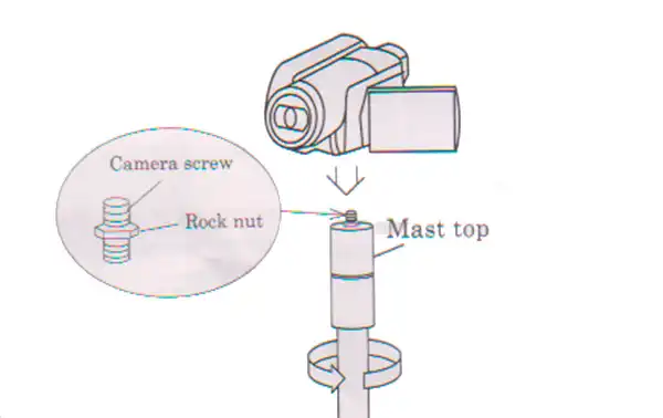 Poste telescópico de alumínio AM-600 DIAMOND 6 metros estendido em 5 seções