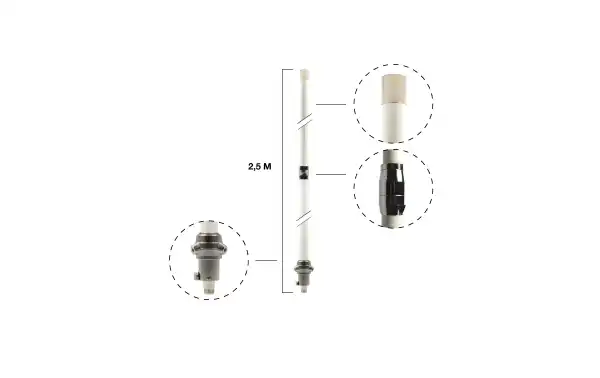 Antenna BASE ORIGINAL JAPANESE DIAMOND BIBAND X-200. Antenna valid for transmit and receive on two bands 144 VHF / UHF 430 has three radial. It can be installed on mast diameter 30 mm to 60 mm. Connection Type N female. antenna length 2.5 m white fiber. T