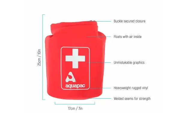 AQ174 waterproof first aid bag height 25 circumference 17 cm