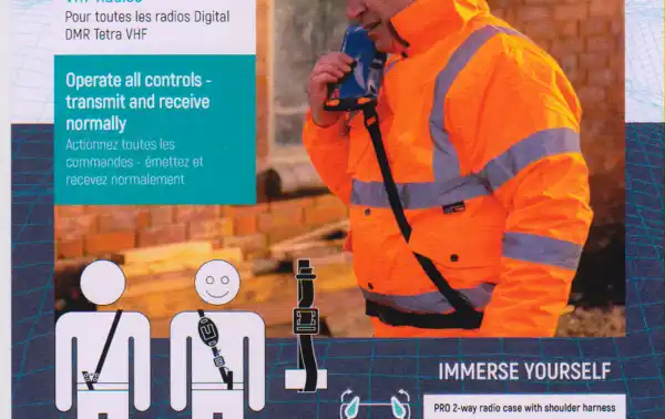 AQUAPAC AQ227 Housse submersible pour walkies de grande taille avec harnais