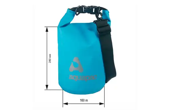 AQUAPAC 732 Waterproof bag 7 liters fits on shoulder Cold blue