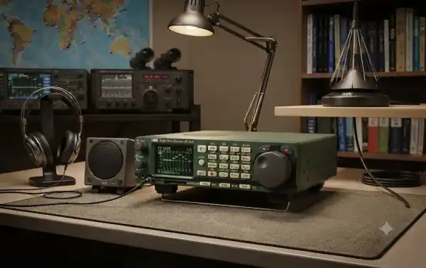 Le récepteur à large bande couvre la plage de fréquences de 100 kHz à 1300 MHz.