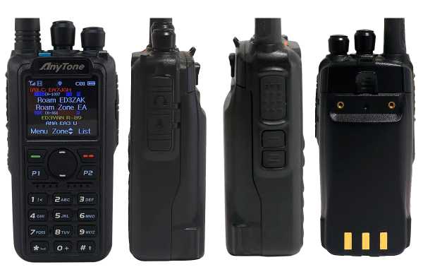 ANYTONE AT-D878UV Walkie DMR radioaficio 144/430 Mhz with APRS digital and analog Roaming compatible with MOTOTRBO Tier 1 and 2.