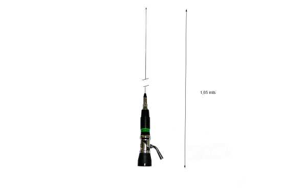 LEMM AT-72 PL Antenne CB 27 système PL pliable mobile Longueur 165 cm