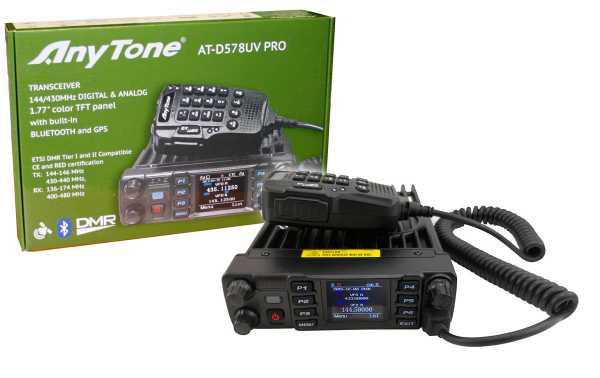 ANYTONE Estação analógica e digital de ATD-578UV DMR, banda de 144/430 MHz