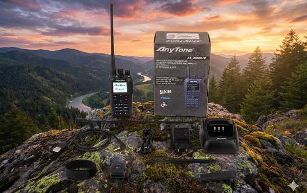 Rádio comunicador ANYTONE AT-D890-UV com Bluetooth, DMR 144/430 MHz, APRS/GPS