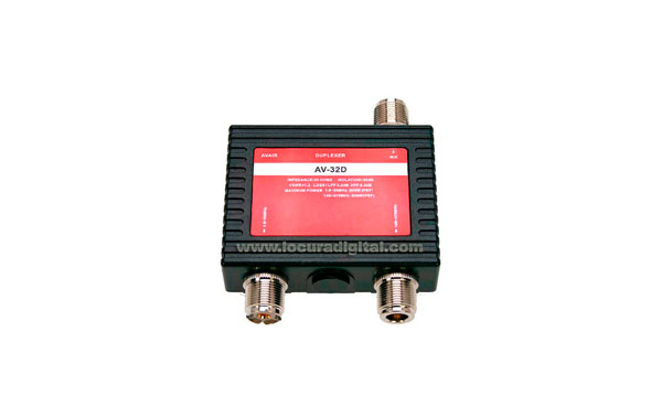 AV32D AVAIR Duplexor 1 entrada , 2 salidas 1,6-56 Mhz./ 140-470 Mhz.