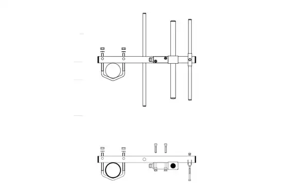 BANTEN14056 Banten 3 Elemento Yagi UHF 385-470 MHz Ganho de 7,15 dBi. Feito de STAINLESS STEEL