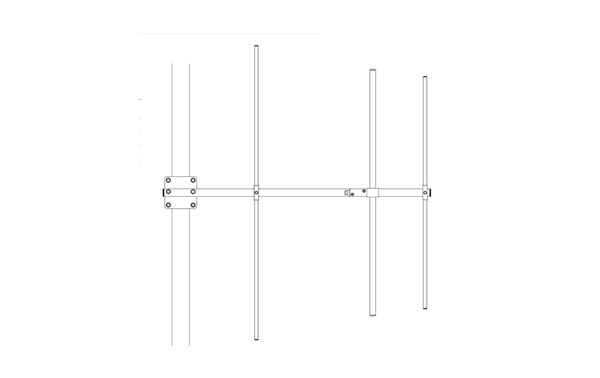 BANTEN14054 Banten 3 Elemento Yagi VHF 136-146 Mhz.ganancia 7,15 dBi. Feito de STAINLESS STEEL